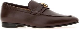 Valentino Garavani Mens Vlogo Loafer Brown Leather
