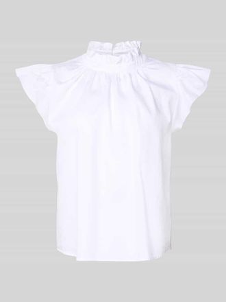 Rich & Royal Blusentop aus Baumwolle mit Stehkragen in Weiss, Gr&ouml;&szlig;e 34