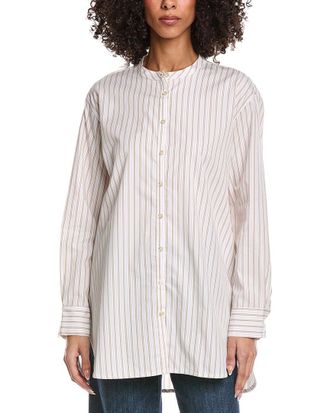 Leset Yoshi Collarless Button Down Shirt