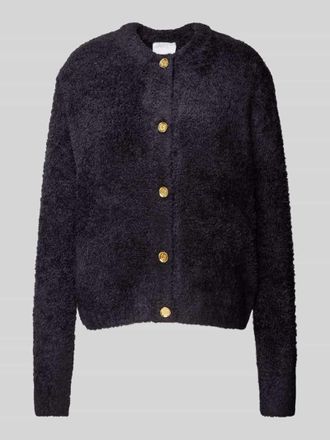 Jake*s Regular Fit Strickjacke mit Knopfleiste in Dunkelblau, Gr&ouml;&szlig;e 44