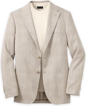 Paul Fredrick Knit Soft Touch Single Breasted Notch Lapel Sport Coat