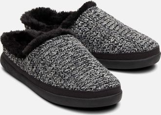 Toms Womens TOMS Sage Polyester Blend Womens Black Multi Cozy Sweater Knit Slippers - Size: 7