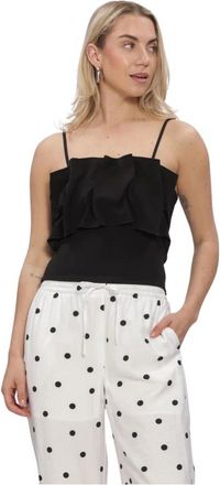 Selected Dames, Tops, Zwart, Maat: XS Leer