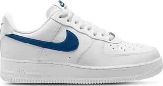 Nike Mens Air Force 1 Low 07 - Basketball Shoes White/Blue Size 11.0
