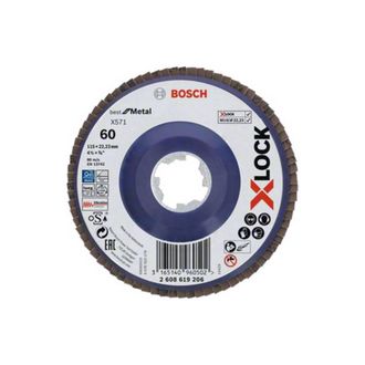Bosch 10 X Bosch-a Disco Lamellare Xlock Gr 60 D 115 Mm