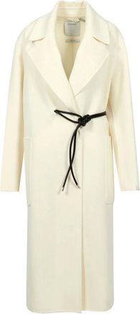 Sportmax Jassen, Dames, Wit, S, Wol, Abate Coat