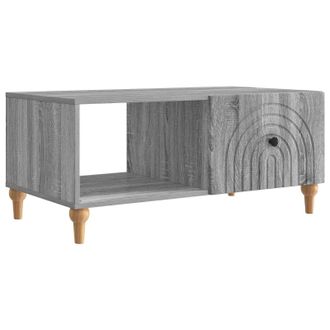 vidaXL Mesa De Caf&eacute; Gris Sonoma 90 X 50 X 40 Cm Madera De Ingenier&iacute;a Vidaxl