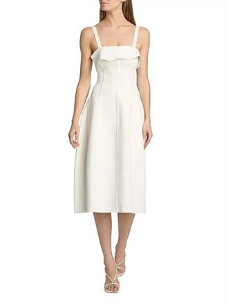 Proenza Schouler Blanca Compact Ruffle Dress In Off White