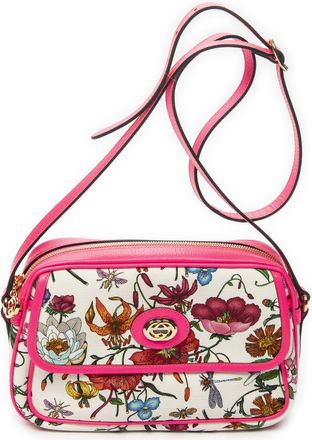 Gucci Pre-owned Womens Multicolor Flora Camera Crossbody Shoulder Bag - Pink - One Size