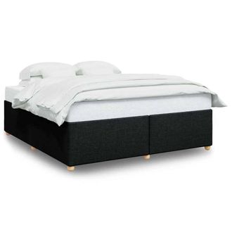 Berkfield Home Bed Frame without Mattress Black&not;Super King Fabric in Black | Size: Super King