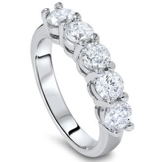 Pompeii3 1 1/4ct Diamond Wedding White Gold Anniversary New Ring Size Selectable