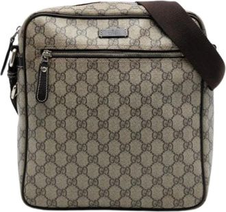 Gucci Pre-owned Cross Body Bags, female, Beige, Size: ONE SIZE Pre-owned Fabric Crossbody Bag