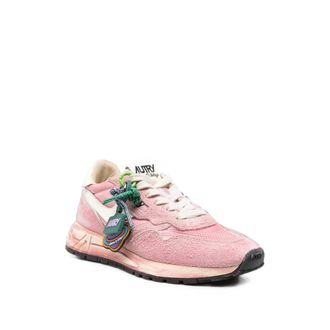 Autry Suede Panel Sneakers - Pink