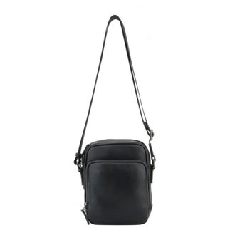 Pourchet Tassen, Heren, Zwart, ONE Size, Leer, Loic Crossbody Bag
