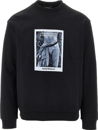 Emporio Armani Logo print crewneck sweatshirt Man XL