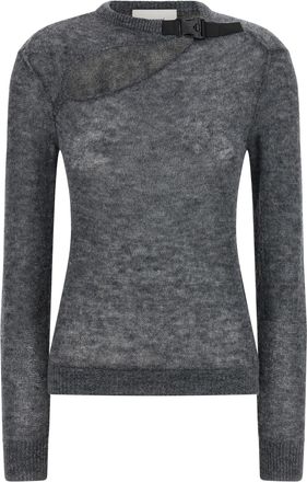 Coperni Buckle Cut-Out Maglioni Grigio-Donna