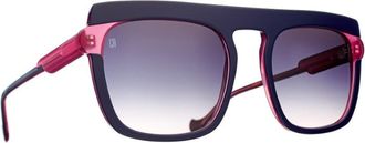 Caroline Abram Blue Noelia Acetate Square Sunglasses