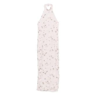 Rotate Flower Beads Maxi Jurk - Dames - Maxi kleedjes - Roze - S - Leer - Kleedjes