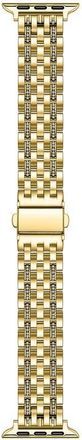 Posh Tech Remy Rhinestone & Stainless Steel Apple Watch Watchband in Gold at Nordstrom