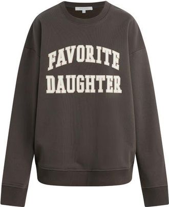 Favorite Daughter Collegiate Cotton Blend Sweatshirt in Coffee/Gardenia at Nordstrom, Size X-Large