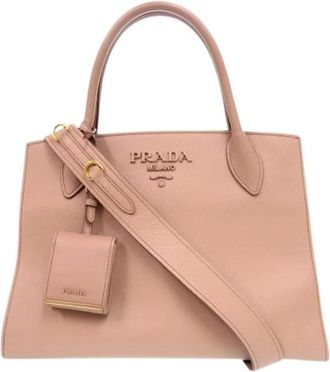 Prada Pre-owned Vintage Handtas - Dames - Vintage Handtas - Roze - ONE Size - Leer - Vintage