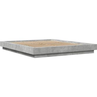 vidaXL Bed Frame without Mattress Concrete Grey 150x200 cm King Size Vidaxl