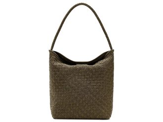 Madewell Woven Bucket Shoulder Womens Handbags Faded Olive, Leather