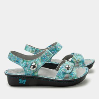 Alegria Womens Vienna Sandal In Aqua Flora