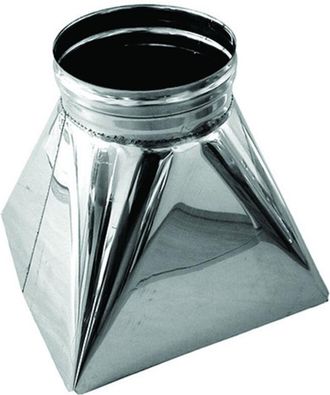 MBM Tolva Cuadrada X-tondo Para Conducto De Humos Dn 180 Tubo De Acero Inoxidable 316