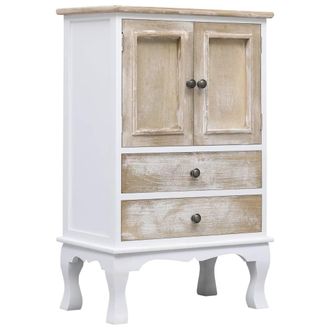 vidaXL Vidaxl Cassettiera Bianca 50x30x80 Cm In Legno