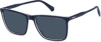 Polaroid Blauwe Kristal Blauwe Gepolariseerde Zonnebril - Heren - Zonnebrillen - Blauw - 58 MM - Accessoires