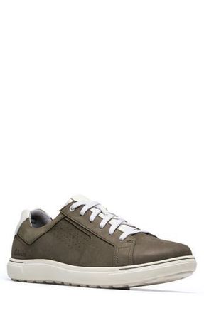 Clarks Mapstone Tie Sneaker in Olive Nubuck at Nordstrom Rack, Size 10.5