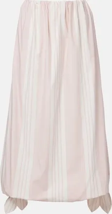 Poss&eacute; Rosie striped cotton midi skirt