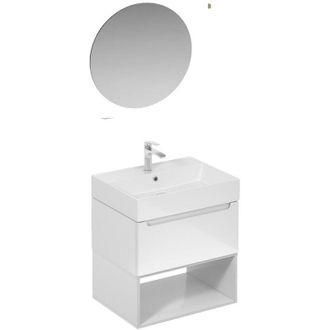 Puma Naturel Conjunto De Ba&ntilde;o Con Lavabo Que Incluye Grifo De Lavabo, Ca&ntilde;o Y Sif&oacute;n Naturel Stilla, Blanco Brillante (ksetstilla012)