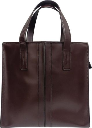 Tod's TodS Ochre Leather Slim Script Tote (Authentic Pre-Loved)