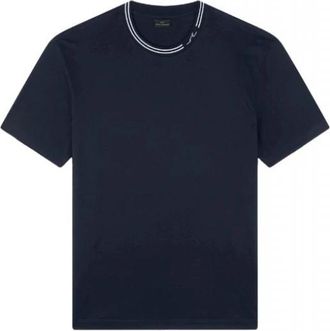Paul & Shark Perl&eacute; Katoenen Jersey T-Shirt - Heren - T-shirts - Blauw - M - Katoen - Tops
