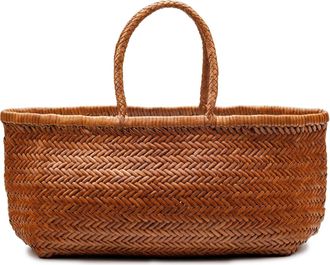 Dragon Diffusion Large Handwoven Basket Tote in Buffalo Calf Leather
