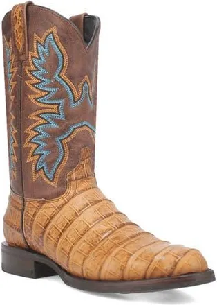 Dingo Trail Boss Alligator Embossed Cowboy Boot in Tan at Nordstrom Rack, Size 10.5