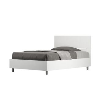 ITYhome Ityhome - Letto Una Piazza E Mezza - Demas - Dimensione Rete: 120x190 - Tipologia Testata: Testata Dritta - Colore: Bianco Frassino - Tipologia Letto:
