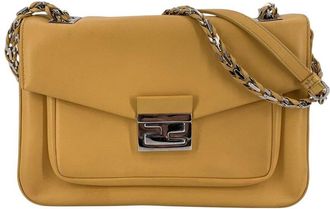 Fendi Fendi Yellow Leather Baguette Shoulder Bag (Authentic Pre-Loved)