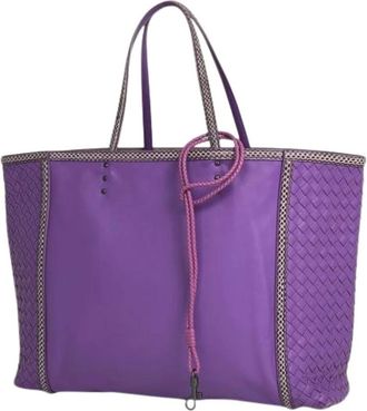 Bottega Veneta Pre-owned Tote Bags, female, Purple, Size: ONE SIZE Pre-owned Vintage Tote Bag