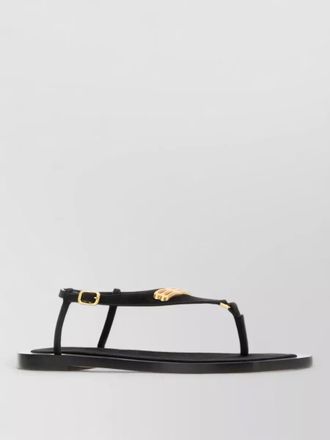 Balenciaga riva leather thong sandals flat sole