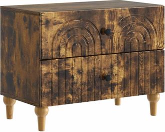 vidaXL Armario De Noche Con Caj&oacute;n Roble Ahumado 62 X 34,5 X 48 Cm Vidaxl