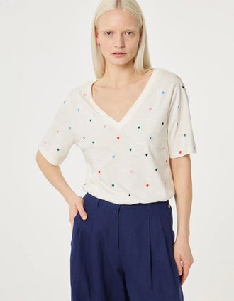 Fabienne Chapot Womens Phil v neck t shirt - White - Size: 18/20