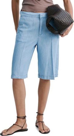 Mango Low Rise Denim Bermuda Shorts in Light Blue at Nordstrom, Size 0
