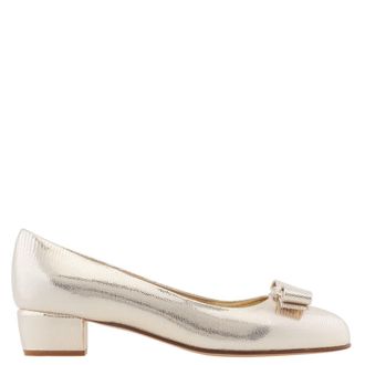 Ferragamo Ferragamo Ladies Vara Bow Metallic Pumps