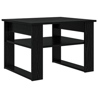 vidaXL Mesa De Caf&eacute; Roble Negro 64 X 54 X 44 Cm Madera De Ingenier&iacute;a Vidaxl