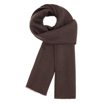 Boggi Milano Accessoires, Heren, Bruin, ONE Size, Wol, Visgraat wollen sjaal