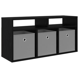 vidaXL Mueble Bajo Con Caj&oacute;n Roble Negro 87 X 27,5 X 43 Cm Vidaxl