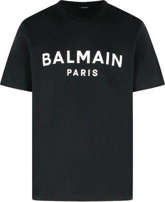 Balmain Black Cotton T-Shirt